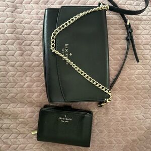 Kate Spade Black Handbag and Wallet Set
